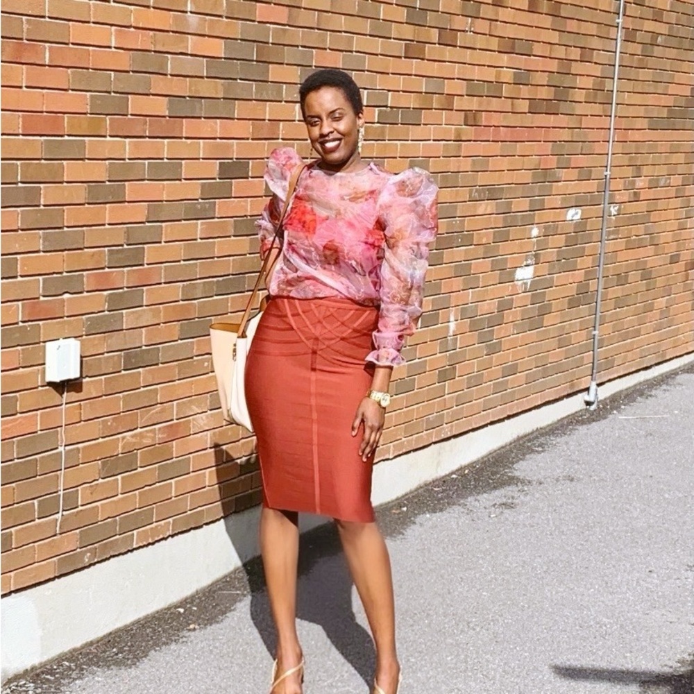 Brown midi  skirt vintage summer Harajuku sexy ladies clothes